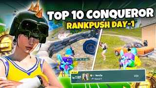 DAY1 OF TOP 10 CONQUEROR RANK PUSH IN BGMI 30 UPDATE💥FULL INTENSE GAMEPLAY  MEW2 [upl. by Veronika]