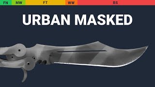 Butterfly Knife Urban Masked  Skin Float And Wear Preview [upl. by Whitcomb217]