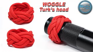 How to Make a Paracord Woggle Paracord Knots Tutorial Turks Head Knot DIY [upl. by Annel]