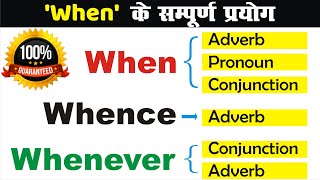 All Usages of WHEN WHENCE WHENEVER  How to Use WHEN WHENCE WHENEVER in English Grammar [upl. by Claudetta40]