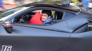 CHARLES LECLERC Taking Delivery His NEW FERRARI SF90XX in Monaco [upl. by Ynaoj565]