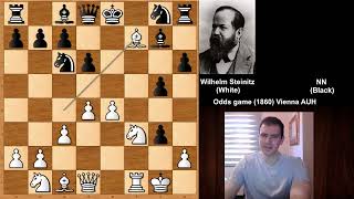 Romantic Steinitz was very Similar to Morphy Wilhelm Steinitz vs NN  Odds game 1860 [upl. by Nylla]