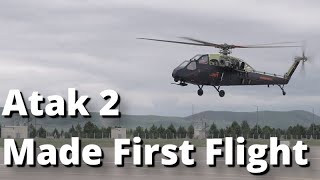 Atak 2 Turkish Heavy Attack Helicopter Made First Flight [upl. by Atinna]