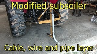 Subsoiler  modified cable wire and pipe burierlayer [upl. by Jepson623]