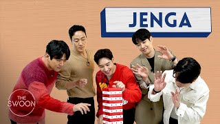 Lee Jehoon Ahn Jaehong Choi Wooshik Park Jeongmin and Park Haesoo play Jenga ENG SUB [upl. by Sirapal897]