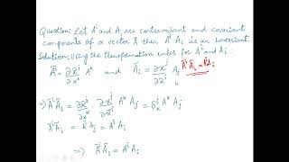 32 Invariant MTH623 Tensor Analysis [upl. by Eynahpets313]