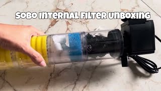 Unboxing Sobo FE1504 Internal Filter for My Turtle Tank 🐢 [upl. by Su]