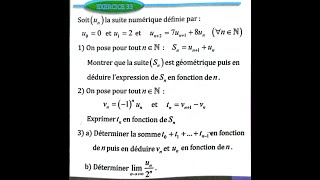 suites numériques 2 bac SM Ex 33 page 103 Almoufid [upl. by Standing]