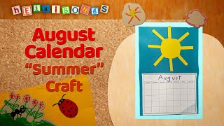 August Calendar  Crafts with Miss Kim [upl. by Idnahr887]