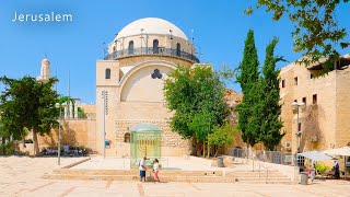 JERUSALEM OLD CITY Damascus Gate Western Wall Davids Tomb Jewish Quarter [upl. by Enelaehs]