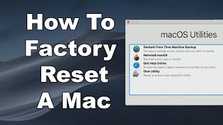 How To Erase amp Factory Reset A Mac amp Reinstall macOS  Step By Step Guide [upl. by Vtehsta521]