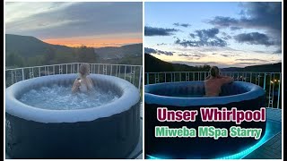 Unsere Terrasse wird zum Wellnessbereich 🍹❤️ Miweba MSpa Starry OutdoorWhirlpool mit LED [upl. by Terza]