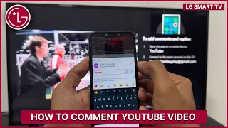 LG Smart TV How to Comment YouTube Video [upl. by Htesil346]