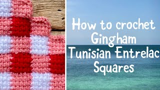 Crochet Gingham Tunisian Entrelac [upl. by Fulmis]