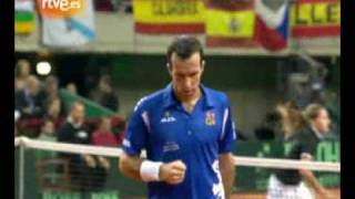 Copa Davis 2009  Ferrer vs Stepanek [upl. by Dody]