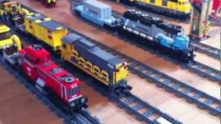 Lego city trains incl the Maersk train and Santa Fe [upl. by Nayk493]