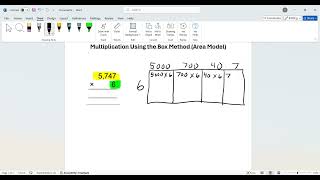 Multiplying Using the Box Method Area Model [upl. by Camm119]