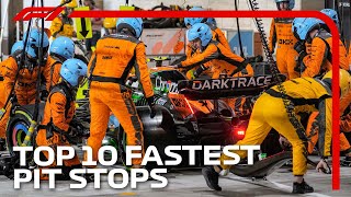 Top 10 Fastest Pit Stops Of All Time  DHL [upl. by Sumner]