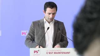 Point presse de Benoît Hamon  Le discours de NSarkozy à Villepinte [upl. by Druce]