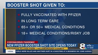 New Pfizer booster shot site opens in the Tampa Bay Area 3in1 site [upl. by Regni]