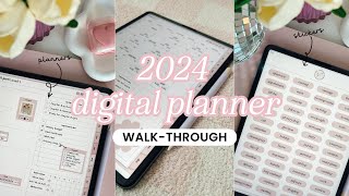 2024 Digital Essential Planner WalkThrough 🩷🪩🌷  GoodNotes 6 Setup Guide on iPad [upl. by Don]