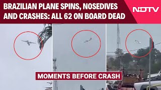 Brazil Plane Crash Video Passenger Plane With 62 On Board Crashes In Brazils Vinhedo [upl. by Notsirhc]