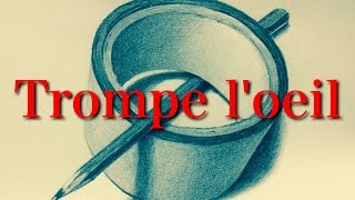 【だまし絵】再現不可能な絵・テープと鉛筆（Trompe loeil tape amp pencil） [upl. by Drazze]