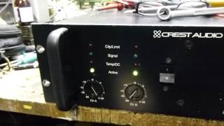 Crest Audio 8001 Prof amp First Run after repair ch A [upl. by Nowell]