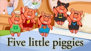 Five Little Piggies Jumping on the Bed  Nursery Rhyme for Kids [upl. by Stila]