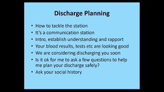 UKFPO Clinical Assessment Exam  Discharge Planning [upl. by Enogitna924]