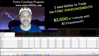 Live trading Galileo FX bot for FOMC What a day How long can these amazing trading days last [upl. by Suivatnod]