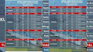 JADWAL KEBERANGKATAN KAPAL DHARMA LAUTAN UTAMA CABANG SEMARANG FEBRUARI 2022 [upl. by Aivartal]