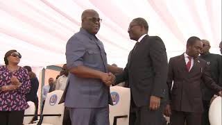 Inauguration des ouvrages du projet KasumbalesaMokamboSakania par le Président de la République [upl. by Nedle]