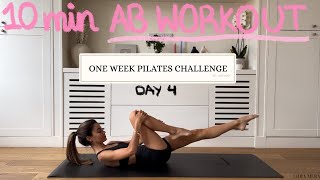 10MIN ab pilates workout  DAY 4 CHALLENGE  no equipment [upl. by Westney]