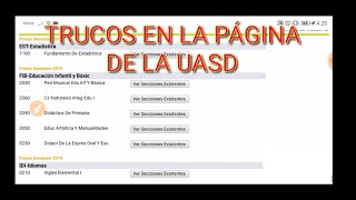 Cómo ver las secciones disponibles de mi proyección Trucos UASD [upl. by Corette]