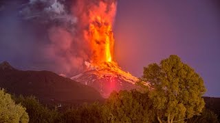 Villarrica Volcano Erupts Chile Mar 2015 [upl. by Yrreiht759]