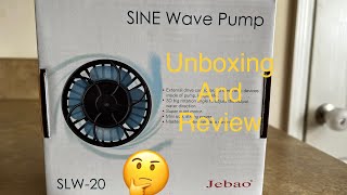 Jebao SLW20 Unboxing Taking Apart and Initial Review [upl. by Kire145]