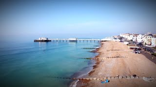 Worthing Seafront by Drone [upl. by Eidoc]