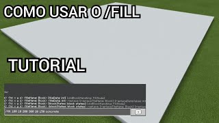 COMO USAR O COMANDO FILL NO MINECRAFT TUTORIAL [upl. by Aleda]