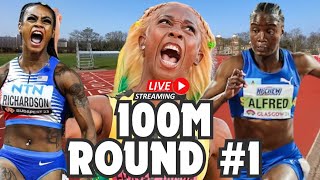 100m Women’s HEATS LIVE Paris Olympics 2024 Watch Party [upl. by Hazmah]