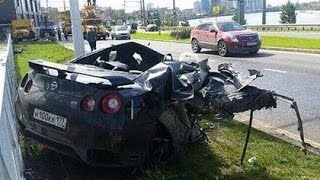 The Best Nissan GTR R35 R34 R33 R32 Crashes Compilation 2016 [upl. by Elwin]