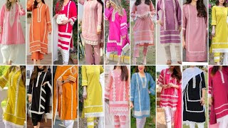 Winter Kurti Designs With White Lace Ideas For Girls 2024  Plan Dress Designs With Lace [upl. by Shushan223]