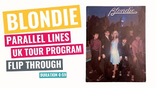 Blondie  Parallel Lines UK Tour Program – 1979  Flip Through [upl. by Gibby]