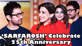 Aamir Khan Celebrates 25th Anniversary Of Sarfarosh With Sonali Bendre and Others [upl. by Noxid]