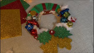 DIY Christmas🌲 Door decor💡 cardboard waste material  Christmas crafts [upl. by Pulling195]