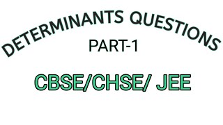 Determinants short questions part1 2 2nd yr science students satyamjyoti [upl. by Oimetra]