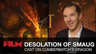 Peter Jackson amp The Desolation Of Smaug cast talk Benedict Cumberbatchs dragon [upl. by Rednazxela]