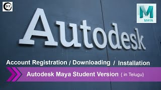 Autodesk Maya Student Version Downloading and Installation  in Telugu DTvideoTutsV01 [upl. by Akived]