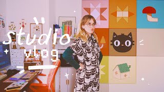 Studio vlog 📦💌 trying to get back into things  unboxings commandes création amp cozy reset ✨ [upl. by Amabel]