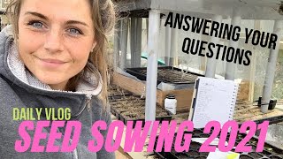 FLOWER SEED SOWING FEBRUARY DAILY VLOG 2  Sowing Snapdragons Larkspur Amaranthus daucus etc [upl. by Nnayar994]